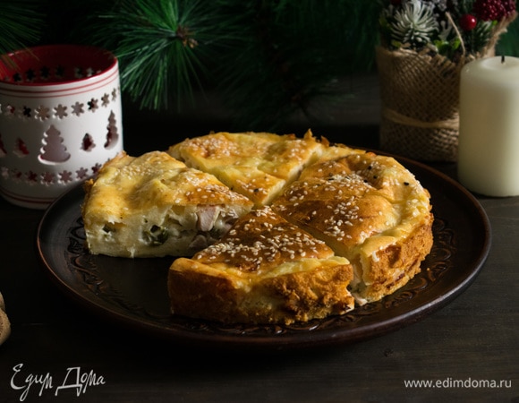 Сметанник с курицей и грибами