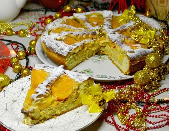 Солнечный пирог с хурмой Солнечный пирог с хурмой