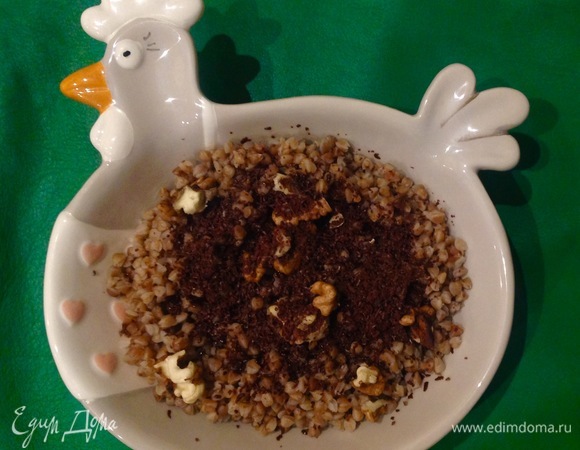 Гречневая каша с орехами и шоколадом Гречневая каша с орехами и шоколадом