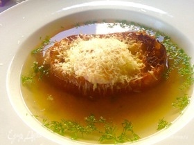 Итальянский суп с яйцом пашот