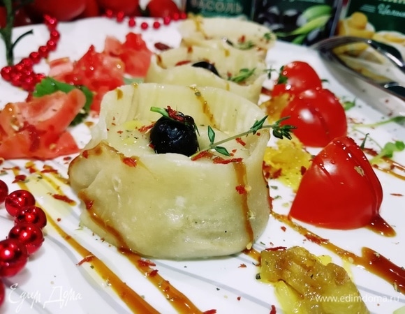 Манты с грибами и фасолью Манты с грибами и фасолью