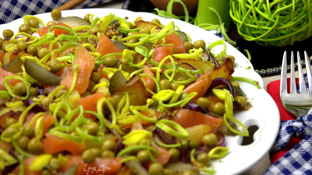 Картофельный салат с рыбой