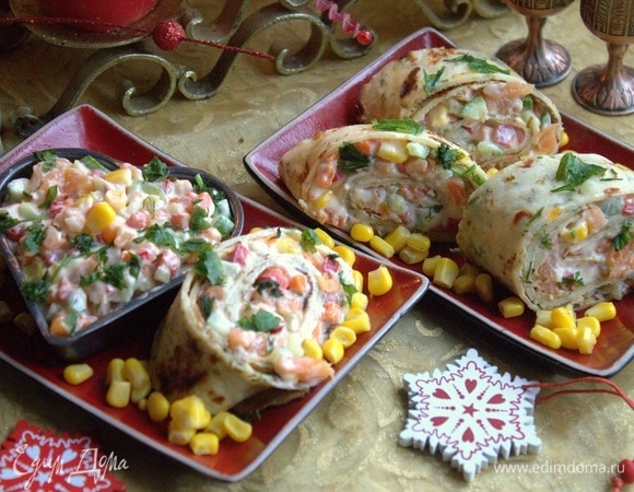 Сырные блины с пикантной начинкой Сырные блины с пикантной начинкой