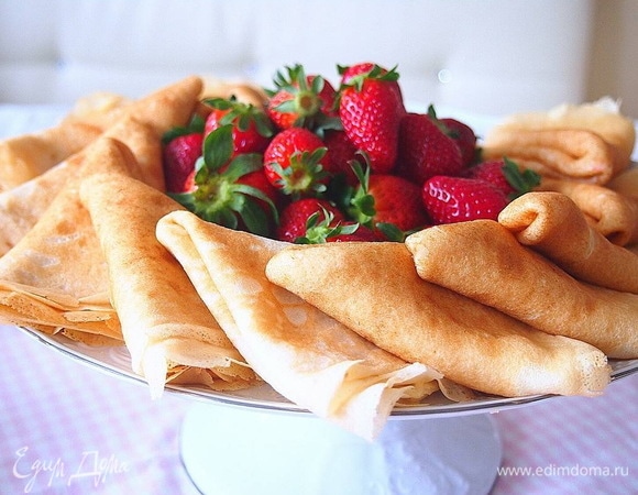 Тонкие нежные блины Тонкие нежные блины