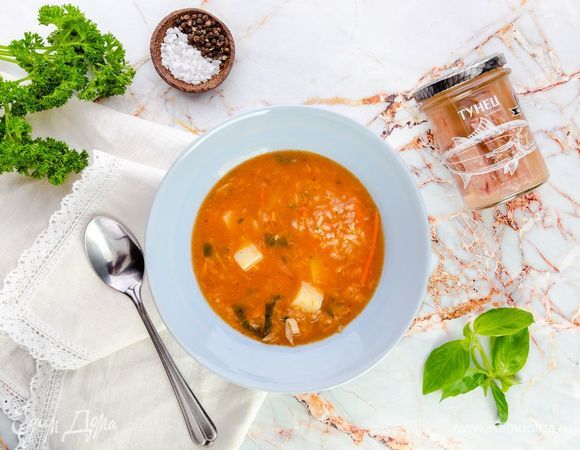 Суп с консервированным тунцом