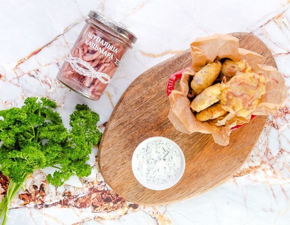 Щупальца кальмара в панировке