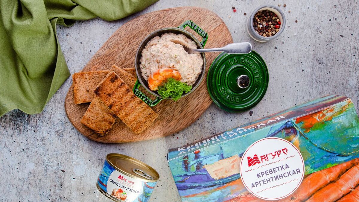 Паштет из лосося с креветками