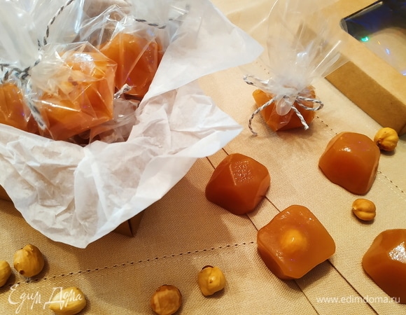 Сливочные тянучки с фундуком