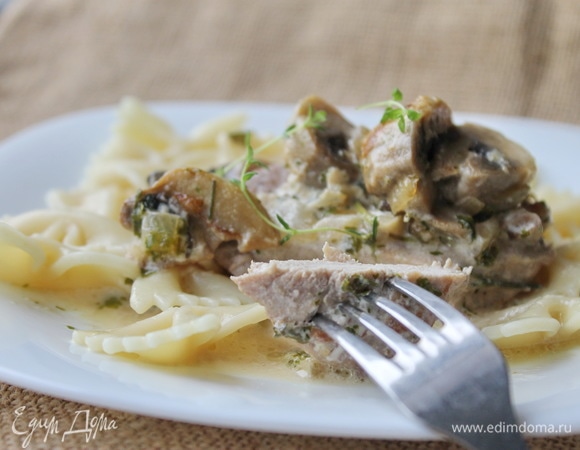 Свинина с шампиньонами Свинина с шампиньонами