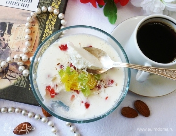 Бланманже с вишней и мармеладом Бланманже с вишней и мармеладом