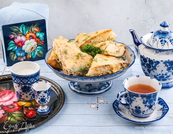 Пирог с грибами и картофелем