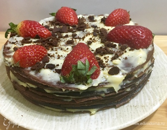 Шоколадный песочный торт