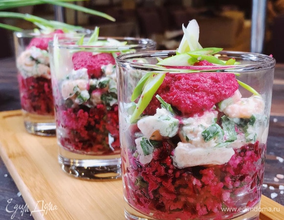 Веррины со свеклой и красной рыбой Веррины со свеклой и красной рыбой