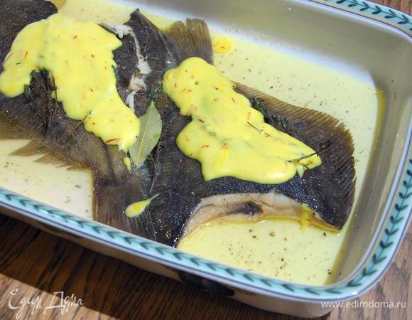 Камбала с шафранным соусом Камбала с шафранным соусом