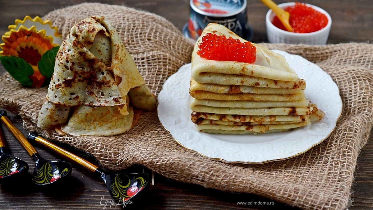 Картофельные блины с икрой «Масленичные»