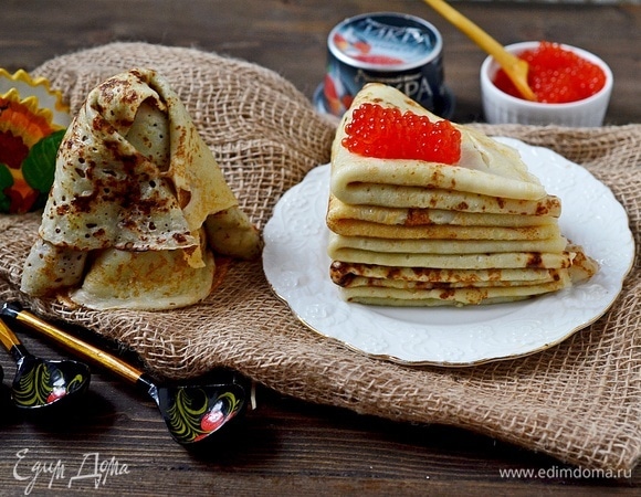 Картофельные блины с икрой «Масленичные»