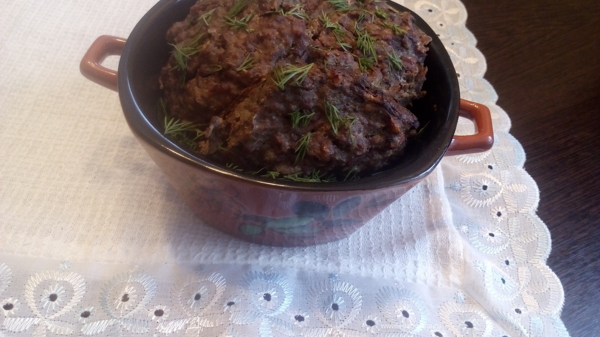 Котлета с печенью из печки