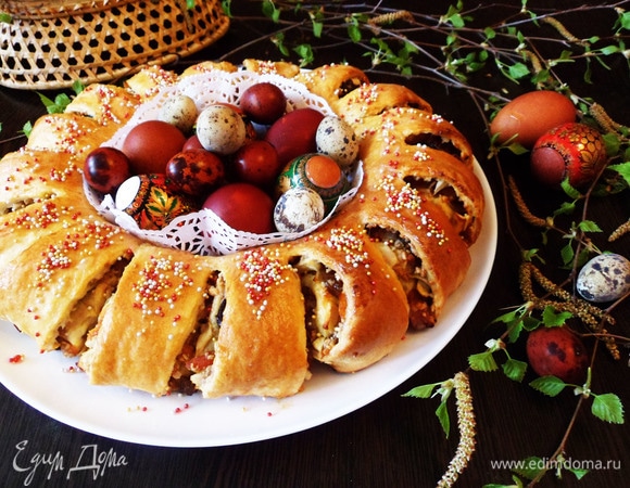 Пирог «Пасхальный венок»