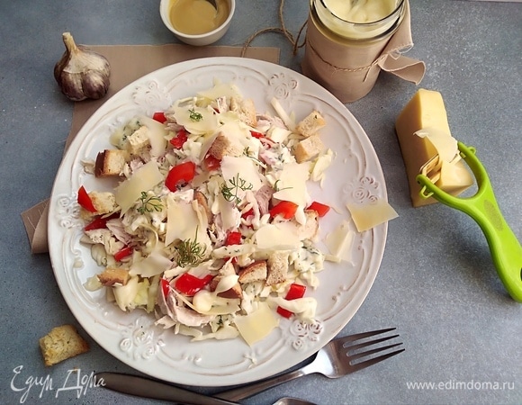 Салат с домашним майонезом