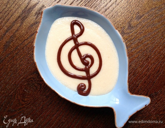 Манная каша с шоколадным пудингом