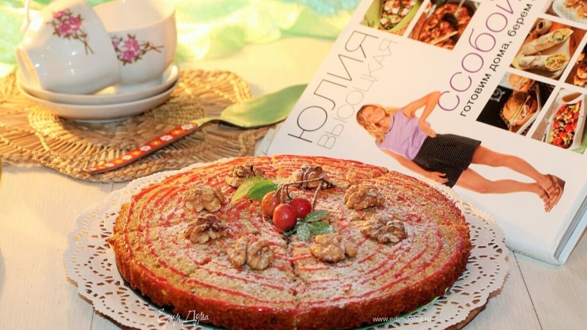 Апельсиново-фисташковый пирог на манке