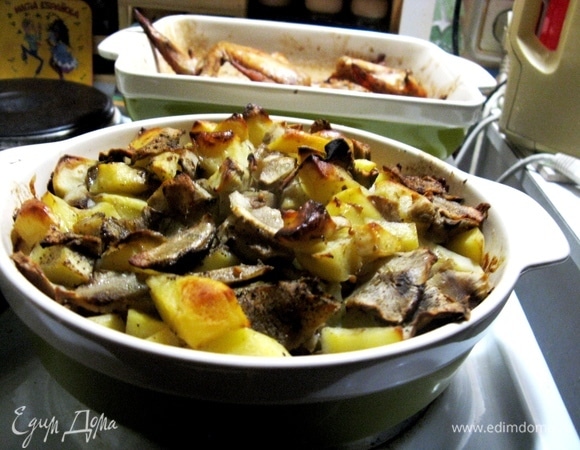 Куриные крылья с картофелем и топинамбуром Куриные крылья с картофелем и топинамбуром