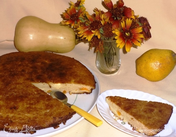 Манник с творогом и тыквой