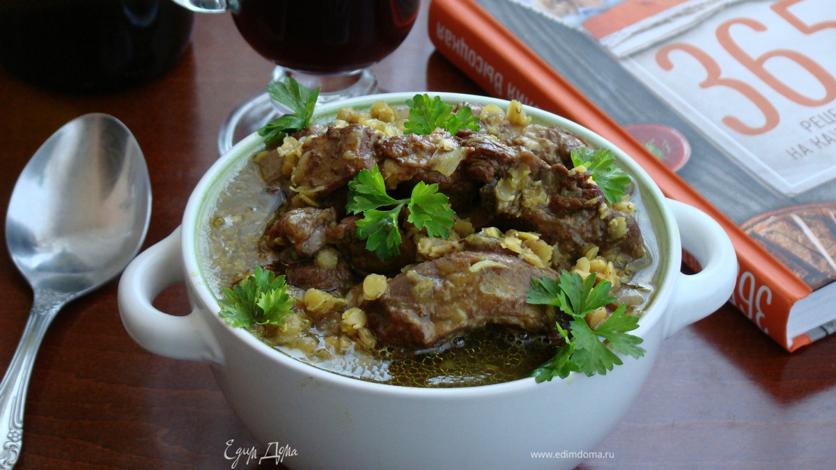 Баранина с чечевицей