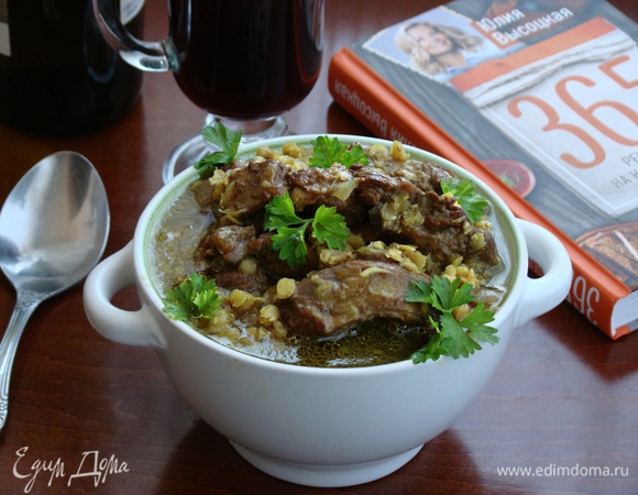 Баранина с чечевицей