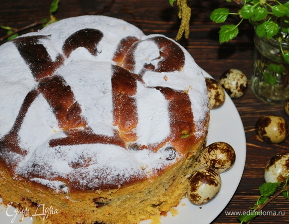 Пасхальная выпечка с вяленой вишней, шоколадом и фисташками Пасхальная выпечка с вяленой вишней, шоколадом и фисташками