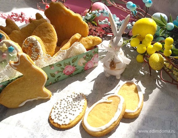 Песочное пасхальное печенье