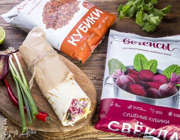 Шаурма с курицей и овощами Шаурма с курицей и овощами