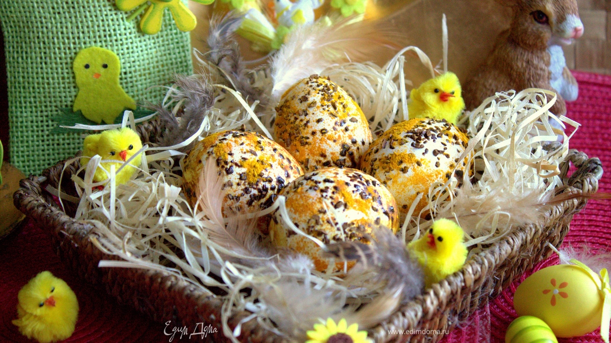 Яйца в кофейную крапинку