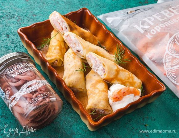 Блины с морепродуктами