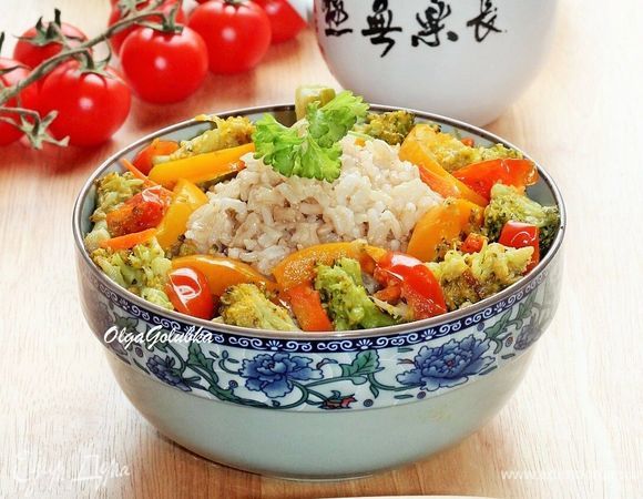 Брокколи с пряными травами и рисом Брокколи с пряными травами и рисом