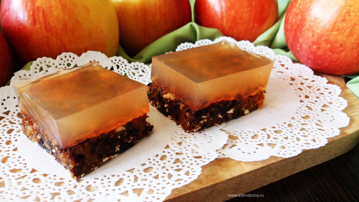 Пирожные с яблочным мармеладом