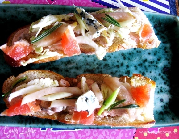 Багет с мидиями и креветками