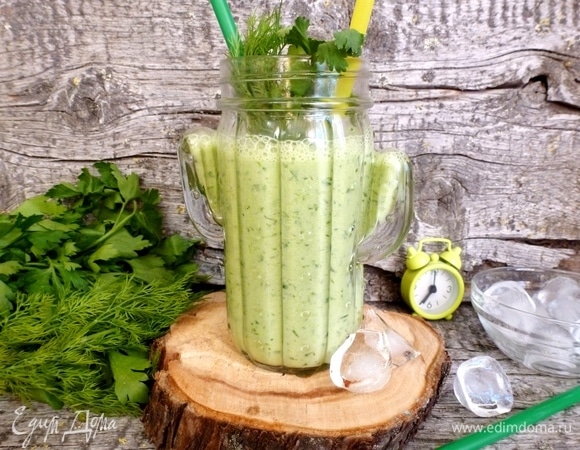 Освежающий напиток из варенца с зеленью Освежающий напиток из варенца с зеленью