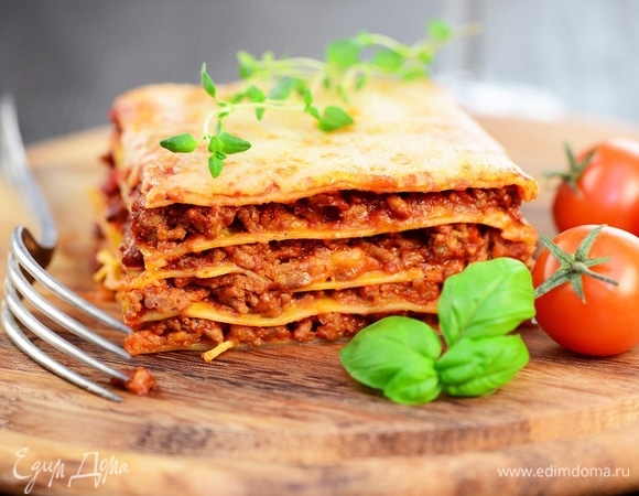 Лазанья с мясным фаршем и грибами Лазанья с мясным фаршем и грибами