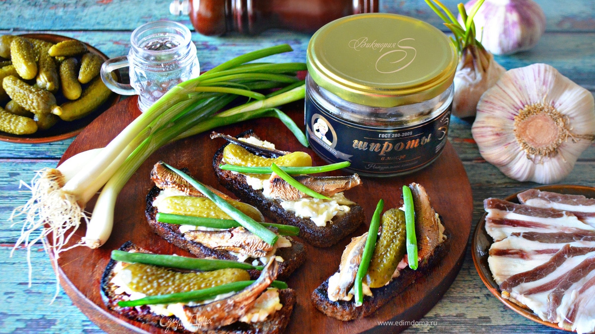 Бутерброды со шпротами «Ностальгические»