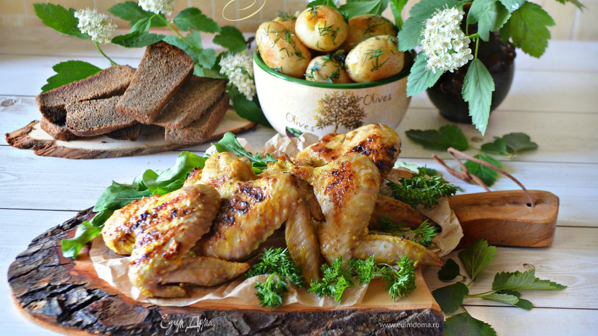 Куриные крылышки в йогуртовом маринаде