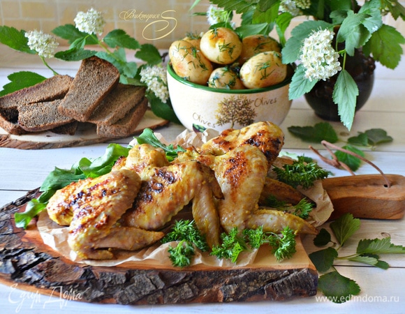 Куриные крылышки в йогуртовом маринаде