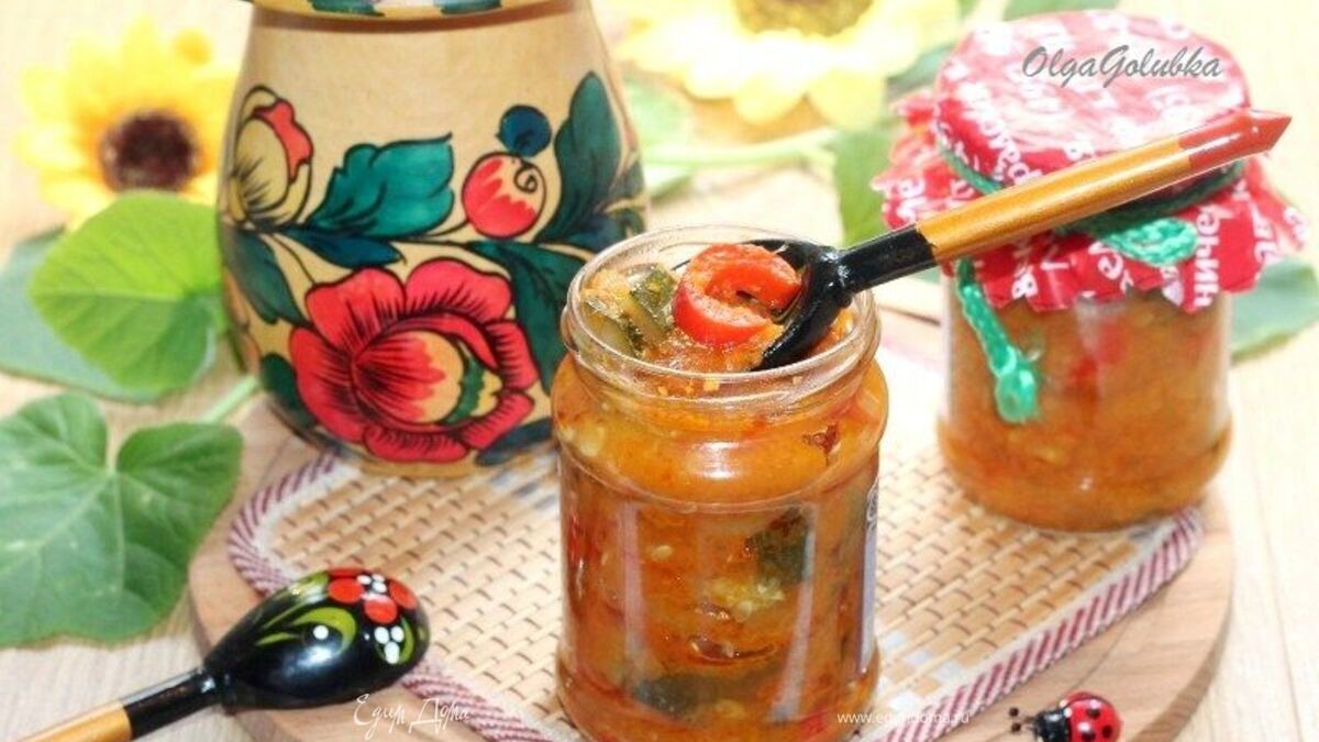 Закуска из цукини, перца и чеснока