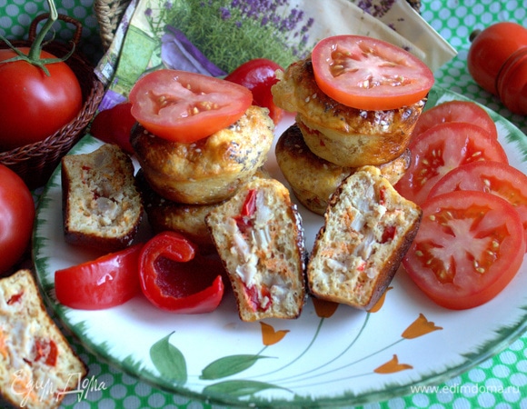 Кексы с курицей для пикника (без муки)