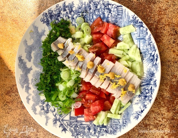 Салат по-норвежски с сельдью 