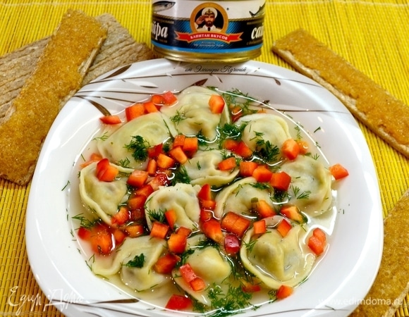 Пельмени с сайрой