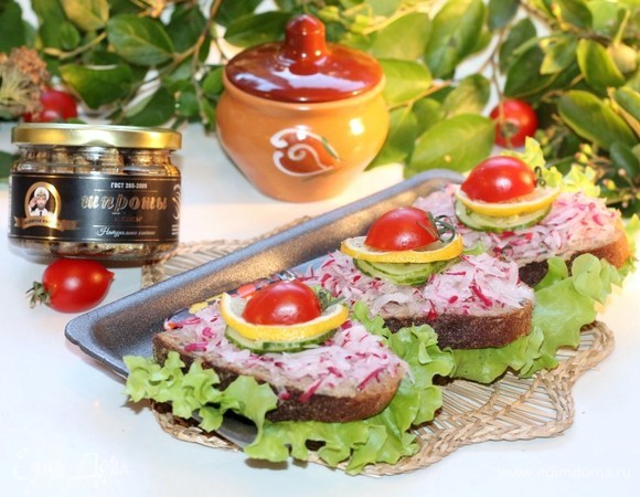 Паштет из шпрот с редисом