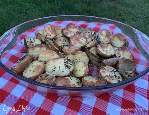 Картофель, запеченный с белым вином 