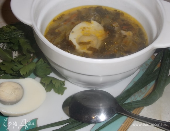 Щи со щавелем и капустой