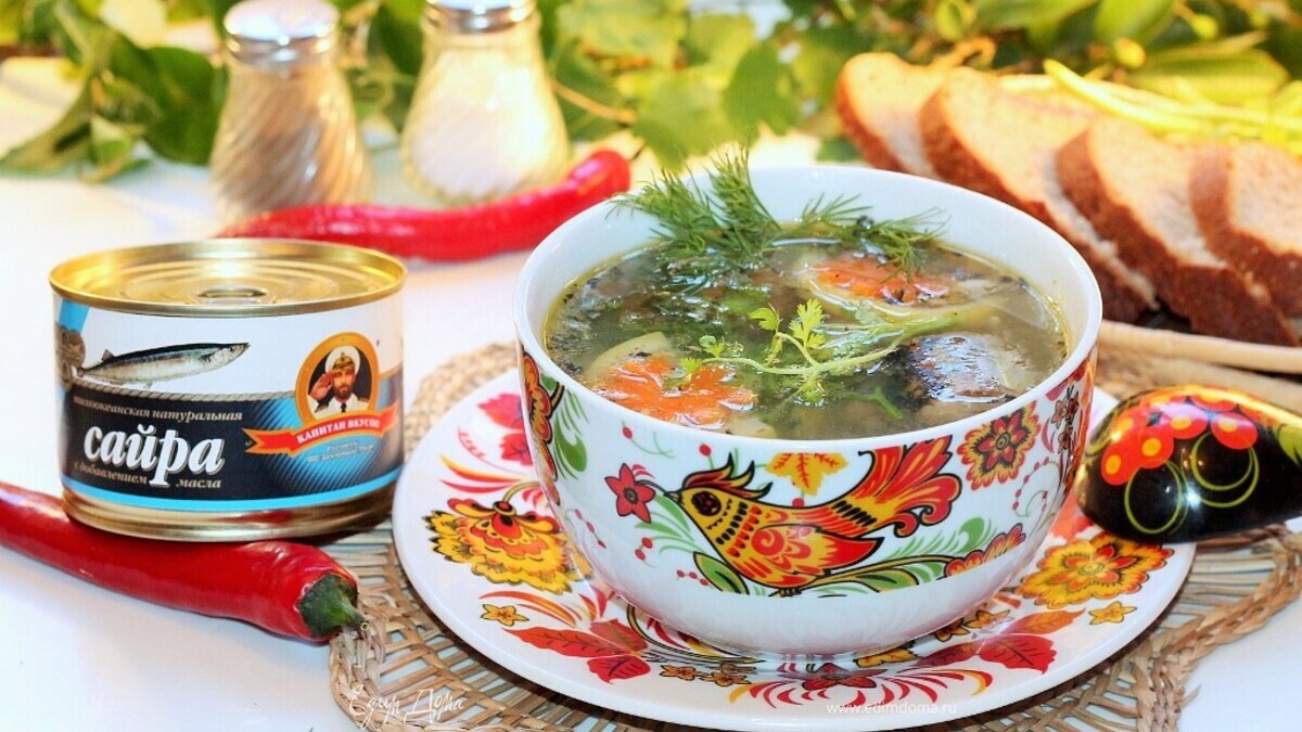 Суп из консервированной сайры